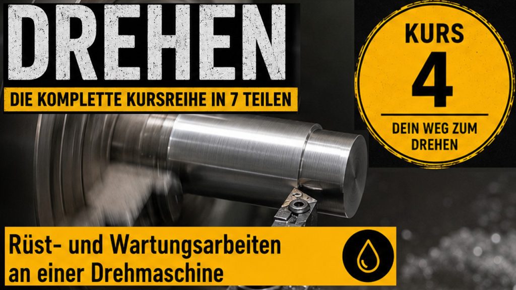 Kursreihe zum Drehen (Metall) - Kurs 4 von 7 Wartungsarbeiten an einer Drehmaschine: - Futterwechsel - Reitstock ausrichten - Planschlitten demontieren